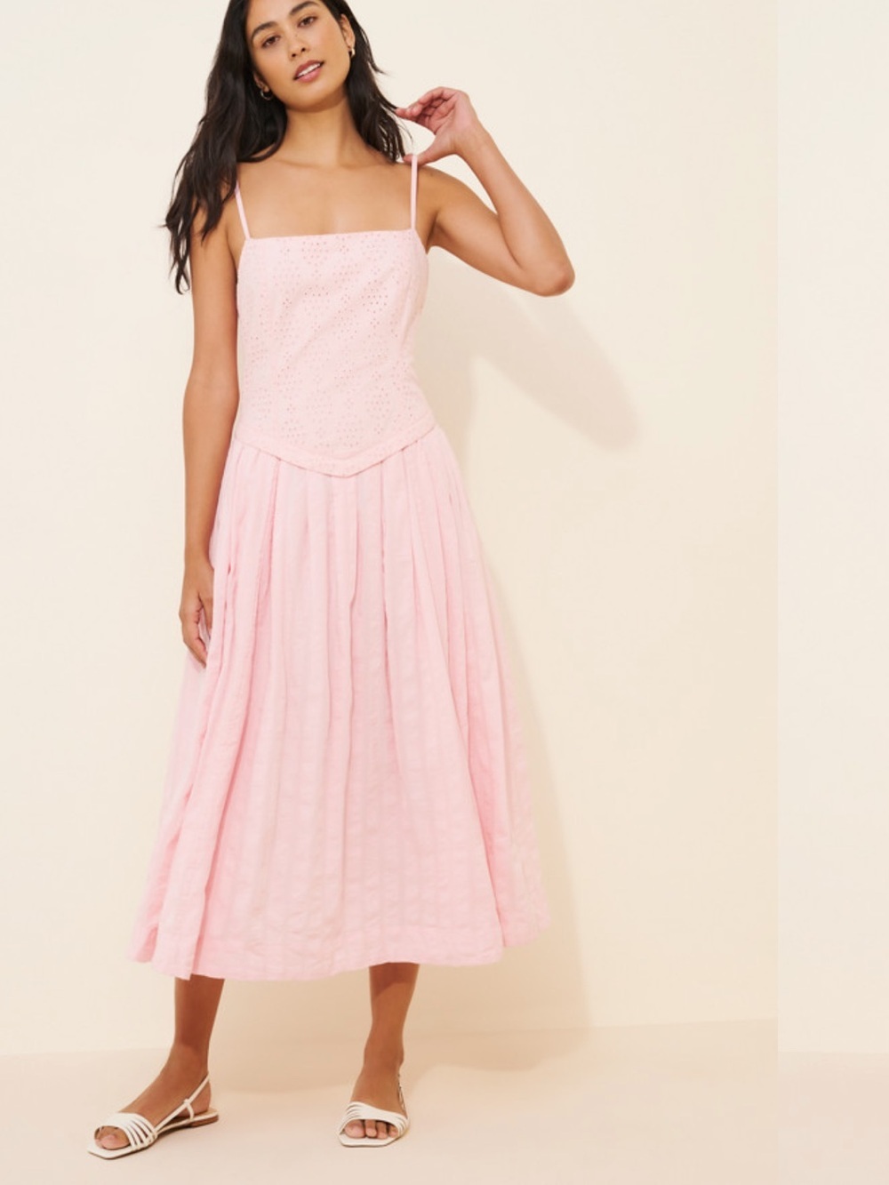 Free People Salvador Pink Midi Dress